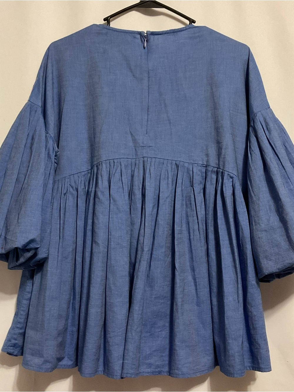 Anthropologie Hemant & Nandita Lianna Embroidered Chambray top - Picture 10 of 10